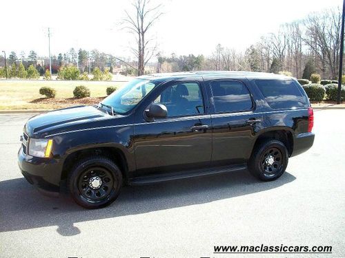 2007 chevrolet tahoe. ppv, police, 2wd, black, 1 own, records, perfect, nc !!
