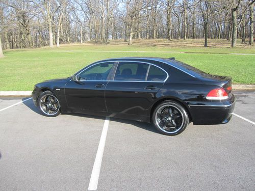 No reserve 2003 bmw 745li 83,000 miles black/black 20 inch wheels no reserve