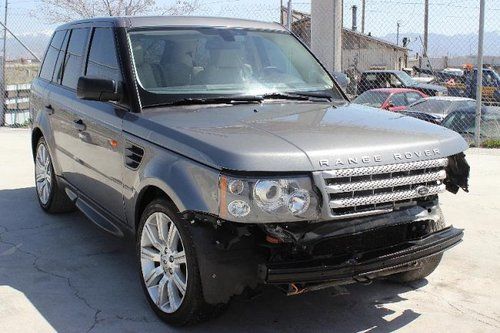 08 land rover range rover sport hse damaged fixer runs! low miles awd loaded!!