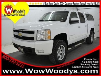 Ltz crew cab 4x4 5.3l v8 leather heated seats tow package camper shell running b