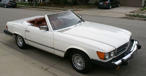 1980 mercedes benz 450sl white 75k orig miles convertible cabriolet clean 80 sl
