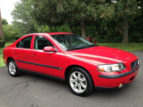 2001 volvo s60 2.4turbo hot red gorgeous clean carfax leather sunroof