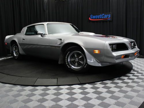 1977 pontiac firebird trans am coupe automatic 2-owner silver on black!!