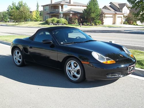 Immaculate low mileage original condition black boxster with black leather