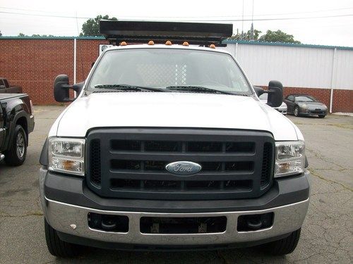 2007 ford f450 flat bed diesel crew cab work truck