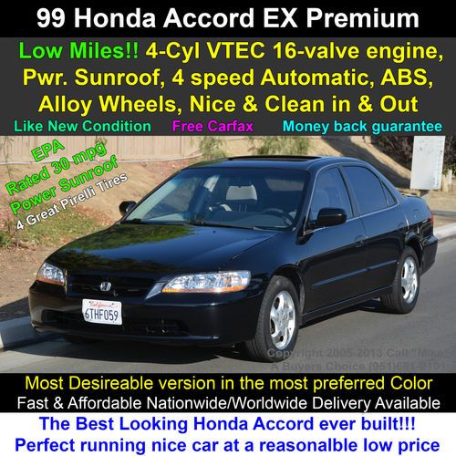 Accord ex 4-door, vtech 2.3l, 4-speed automatic overdirive, 4-wheel disk abs, cd