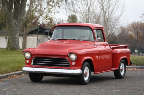 1955 chevy 3100 frame off 327  4 speed! must see!!