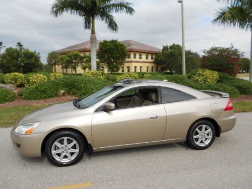 Beautiful florida 2004 honda accord ex-l v-6 coupe! only 65k 1-owner miles