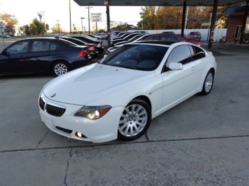 2005 bmw 645i no reserve automatic sport package white leather sunroof 6 series