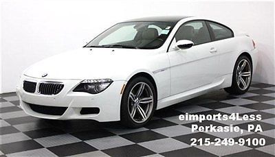 M6 coupe 08 27k 6 speed alpine white navigation manual trans clean history nav