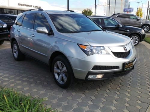 2011 acura mdx 3rd row seat silver black leather navigation we finance texas