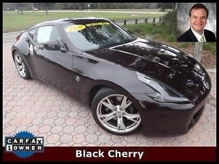 2010 nissan 370z manual trans, black cherry, navigation, bluetooth, heated seats