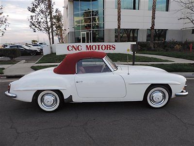 1963 meredes benz 190 sl convertible white red very nice car is a must see