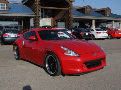 370 z red black leather auto paddle shift spoiler push button start heated seat