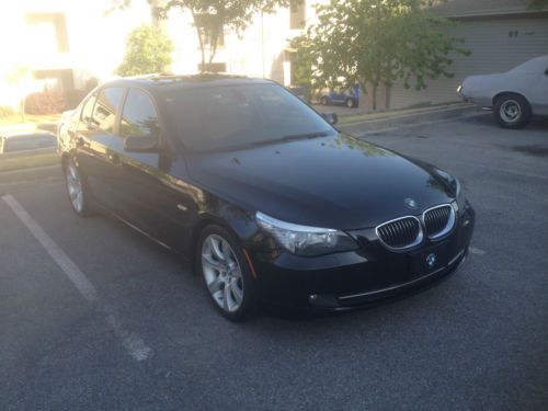 2008 bmw 535i jet black with tan interior 108000 miles new tires sport package