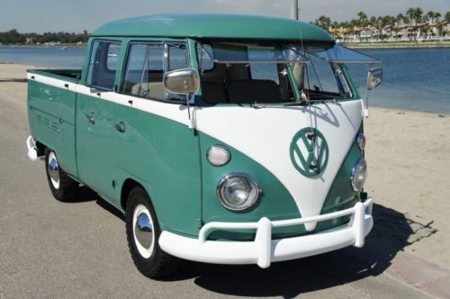 1966 vw double cab restored transporter california pickup truck at no reserve