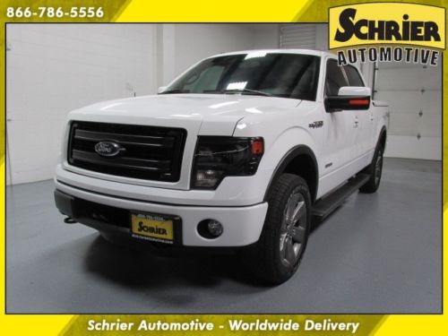 2013 ford f-150 fx4 white crew cab  tonneau bed liner hitch receiver eco boost