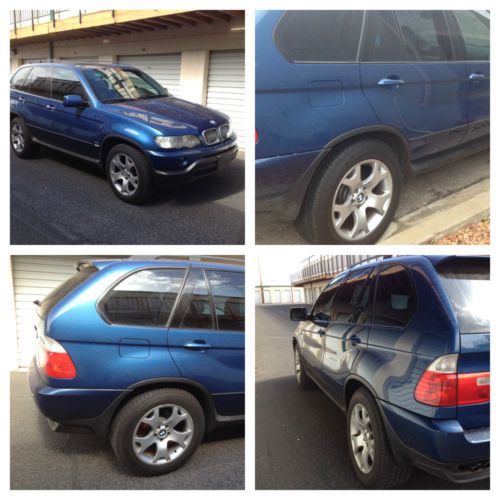 2001 electric blue bmw x5 4.4i **no reserve** (only 96,200 miles) fully loaded