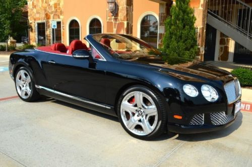 2012 bentley continental gtc mulliner! very rare--blk on red!! loaded!! call now