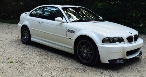 Alpine white/gray 2003 bmw m3 e46 - 6manual - 60k - csl - clean - long island