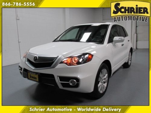 12 acura rdx awd white turbo sunroof bluetooth auxiliary home link cargo cover