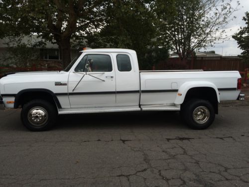 Dodge Extended Warranty >> Purchase used 1992 Dodge Ram 350 LE Extended Cab cummins ... Dodge Extended Warranty >> Purchase used 1992 Dodge Ram 350 LE Extended Cab cummins ...