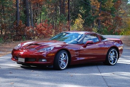 2006 corvette coupe monterey red 3lt/nav/a6 - customized, absolutely beautiful!