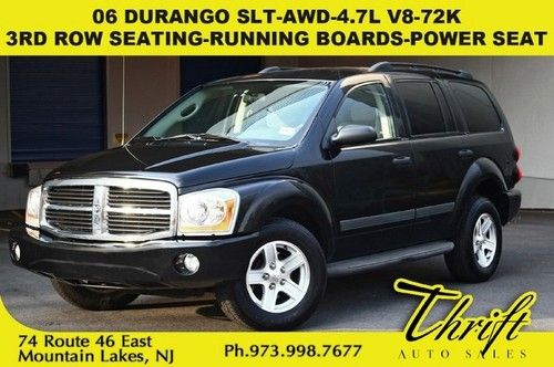 06 durango slt-awd-4.7l v8-72k-3rd row seating-running boards-power seat-