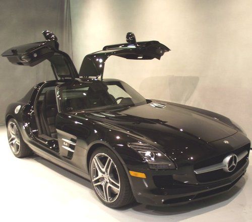 2012 12 mercedes-benz sls amg coupe black/black 329 miles 1 owner clean carfax!!