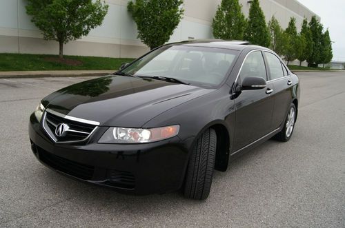 No reserve 2004 acura tsx 6-speed manual 1-owner low miles black on black