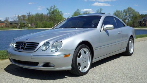 99k low miles, auto, silver, sunroof, cl500 coupe, leather, 5.0l, nav, amg, bose