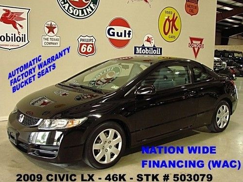2009 civic lx,coupe,fwd,automatic,cloth,16in wheels,46k,we finance!!
