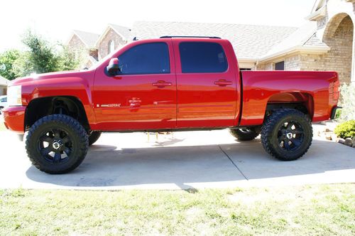 2008 chevrolet silverado ltz w/ lift kit, red, one owner, 55k miles, new tires