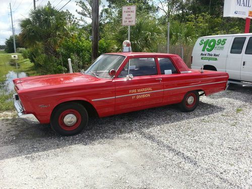 1966 plymouth fury 2 door fire marshall car - fire/police car enthusiasts