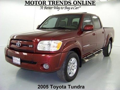Limited double cab dual dvd v8 sunroof leather htd seats 2005 toyota tundra 88k