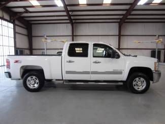 White crew cab duramax diesel 1 owner low miles new tires financing leather nice