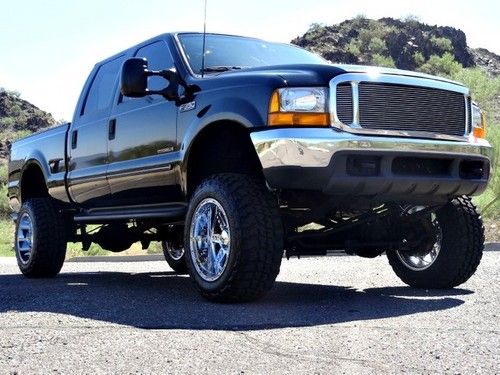 **no reserve** 00 f350 crew cab 4x4 lariat lifted 7.3 l power stroke diesel