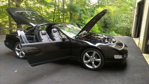 1990 black nissan 300zx 2+2 n/a coupe; rwd; v6; t-tops; 350z wheels