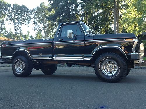 76 highboy f-250 ranger xlt 4x4 4wd looking hubs 460 v8 hiboy winch pickup truck