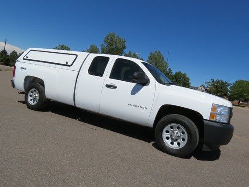 2010 chevrolet silverado 1500 extended cab long bed 4x4 w/ matching topper+rack