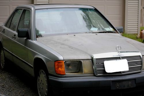 1985 mercedes benz 190e 2.3l motor good, shifted car about yard, brakes to floor
