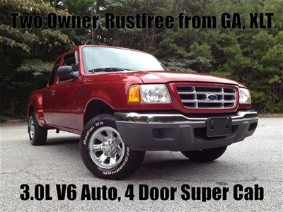Two owner rust free from ga clean carfax 3.0l v6 xlt 4 door supercab automatic