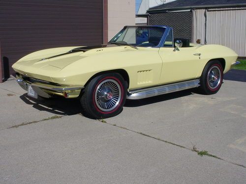 1967 corvette convertible 427 400hp tri power roadster numbers matching engine