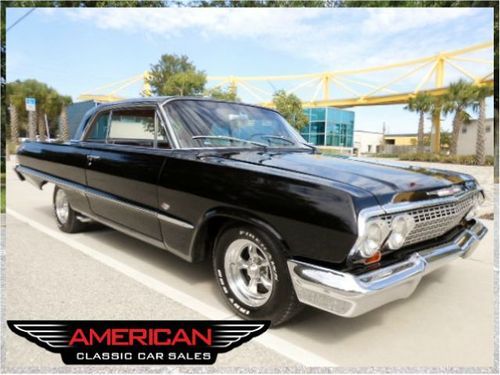 1963 chevrolet impala ss black/red excellent shape no rust watch video