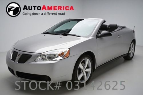 47k pontiac g6 low miles leather convertible silver one owner auto