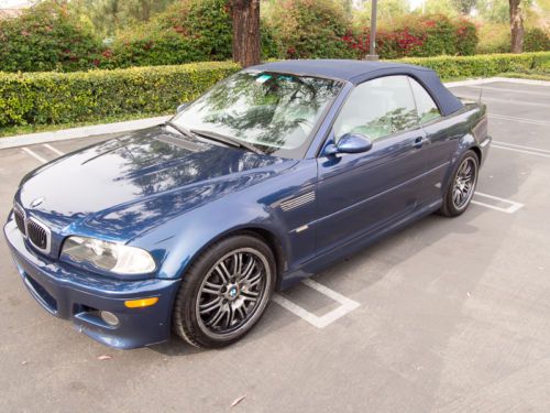 2004 bmw m3 blue convertible 2-door 3.2l, smg, 79k miles