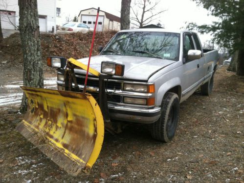 1994 chevy 4x4 snow plow stick v8 fisher power truck turn key 350 fuel injected