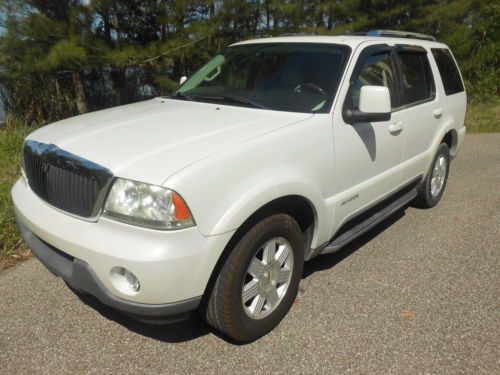 Aviator  awd  3rd row seats  moonroof  leather seats  low miles very  loaded