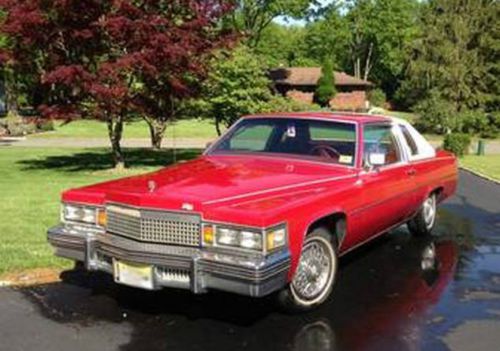 No reserve - nice coupe deville, 425 v8, red on red, not 1977 1978 1980 lincoln