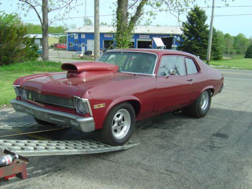 1974 chevrolet nova drag racing car rolling chassis no engine